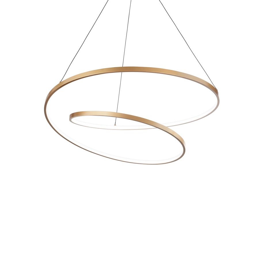 Κρεμαστό Φωτιστικό OZ SP D060 ON-OFF Ορείχαλκος 4000K Ideal Lux 342399