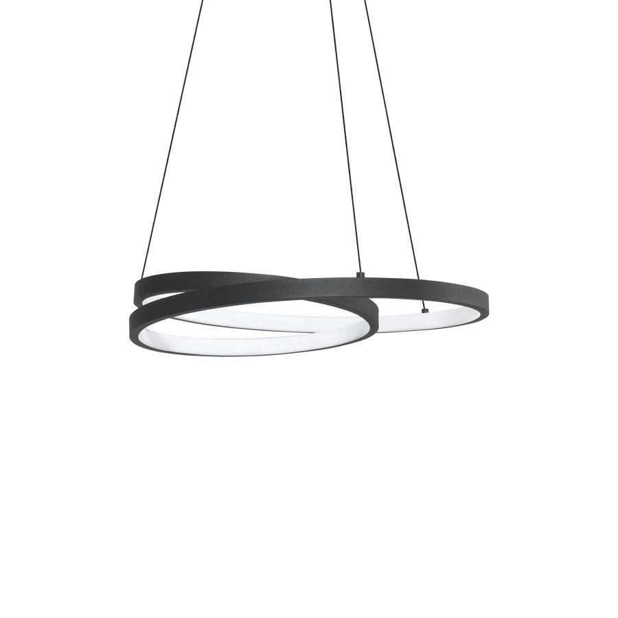 Κρεμαστό Φωτιστικό OZ SP D040 ON-OFF Μαύρο 3000K Ideal Lux 364957