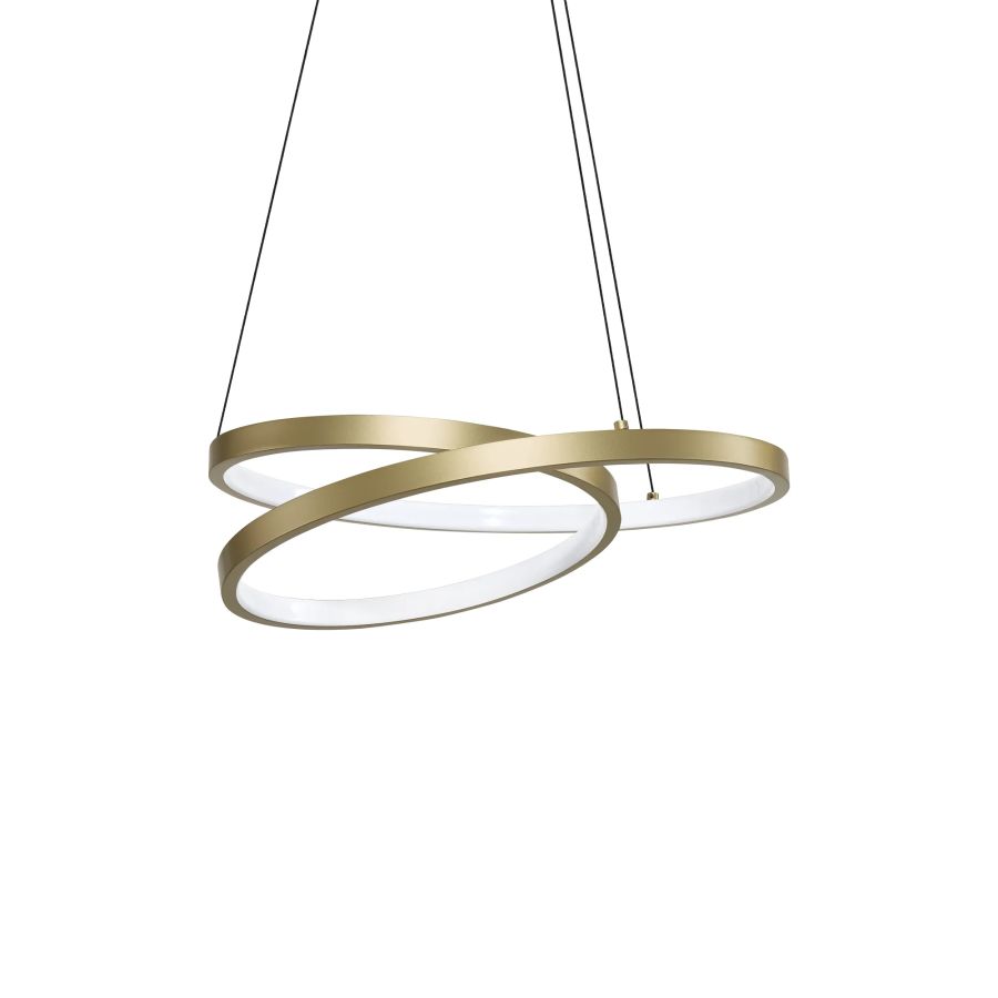 Κρεμαστό Φωτιστικό OZ SP D040 ON-OFF Ορείχαλκος 3000K Ideal Lux 364971