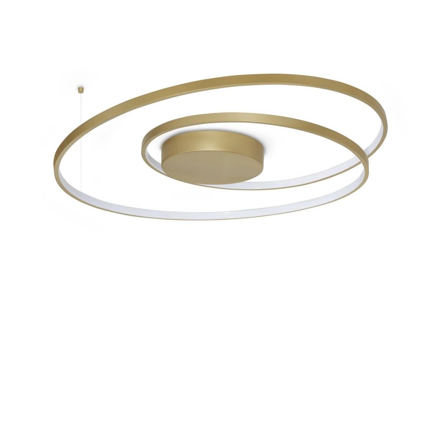 Φωτιστικό Οροφής OZ PL D080 ON-OFF Ορείχαλκος 3000K Ideal Lux 365060