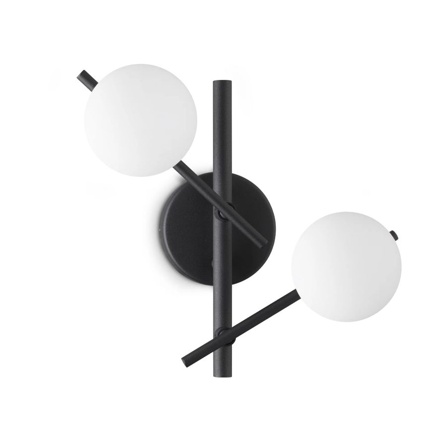 Απλίκα ATLAS AP2 Μαύρο Ideal Lux 365077