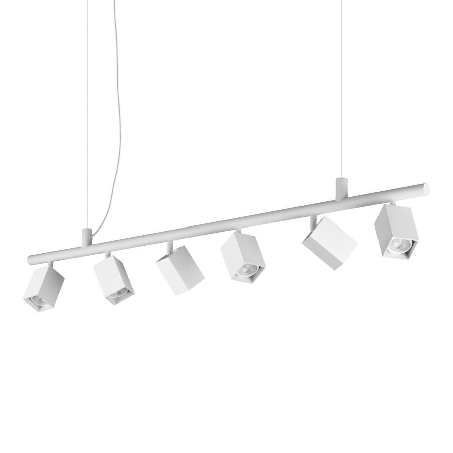 Κρεμαστό Φωτιστικό DYNAMITE SP6 SQUARE Λευκό Ideal Lux 367460