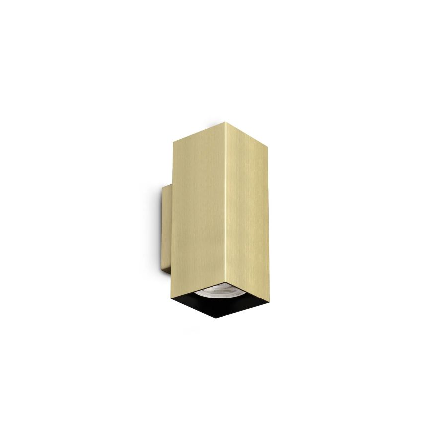 Απλίκα LOOK AP2 SQUARE D60 H150 Ορείχαλκος Ideal Lux 370293