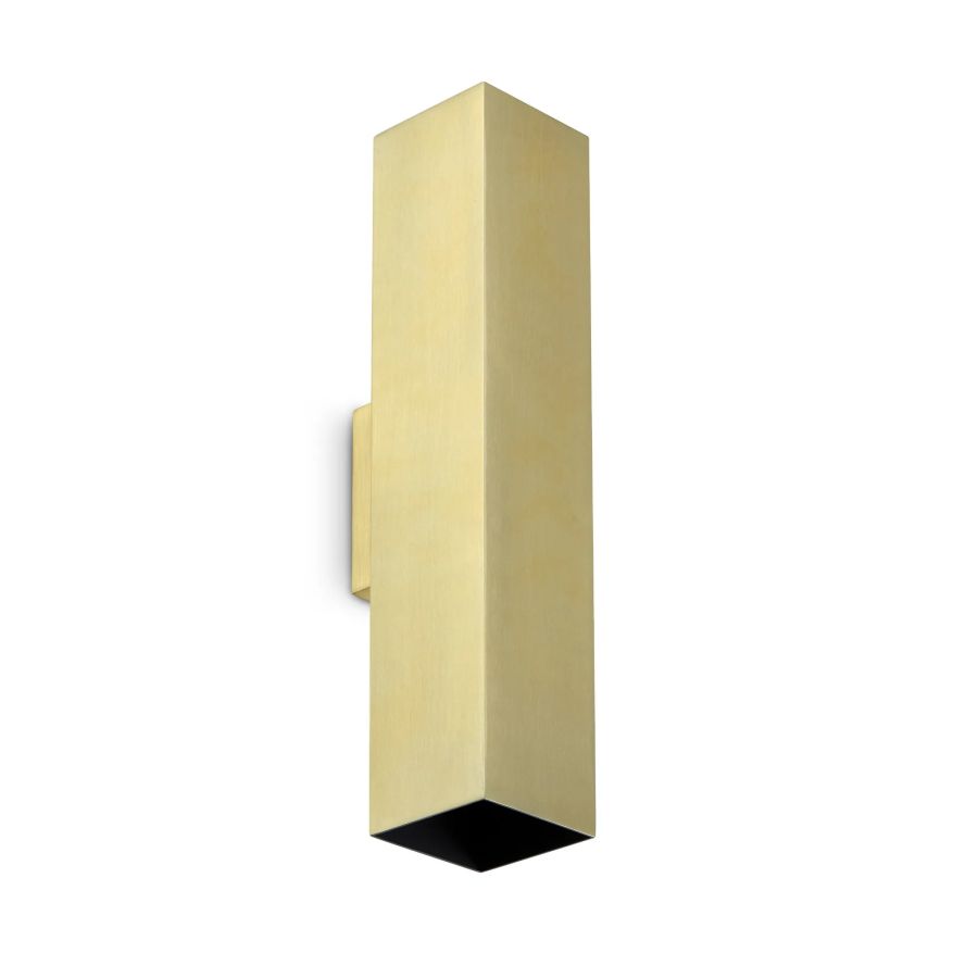 Απλίκα LOOK AP2 SQUARE D60 H300 Ορείχαλκος Ideal Lux 370439