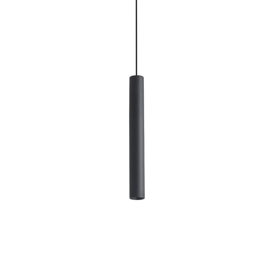 Κρεμαστό Φωτιστικό LOOK LED SP1 ROUND D30 H250 ON-OFF Μαύρο 3000K Ideal Lux 371078