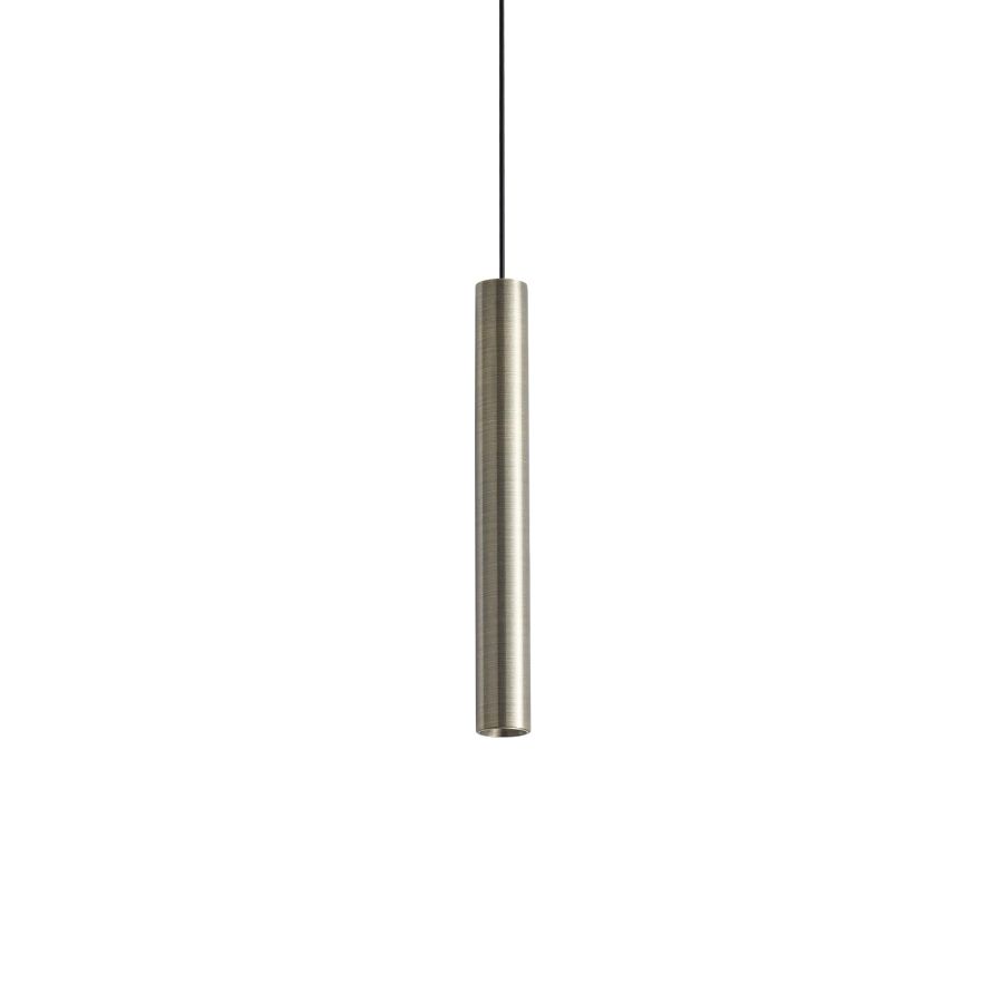 Κρεμαστό Φωτιστικό LOOK LED SP1 ROUND D30 H250 ON-OFF Ορείχαλκος 3000K Ideal Lux 371108