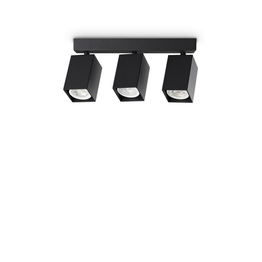 Φωτιστικό Οροφής DYNAMITE PL3 LINEAR SQUARE Μαύρο Ideal Lux 371276
