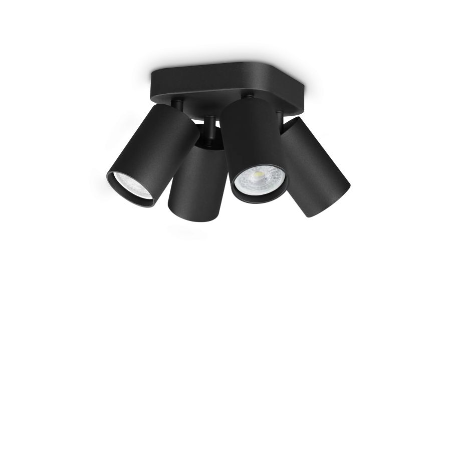 Φωτιστικό Οροφής DYNAMITE PL4 ROUND Μαύρο Ideal Lux 371290