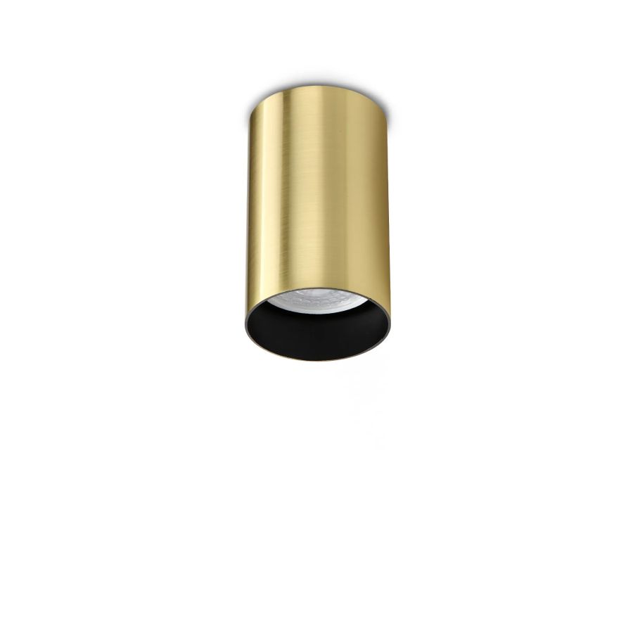 Φωτιστικό Οροφής LOOK PL1 ROUND D60 H100 Ορείχαλκος Ideal Lux 371405