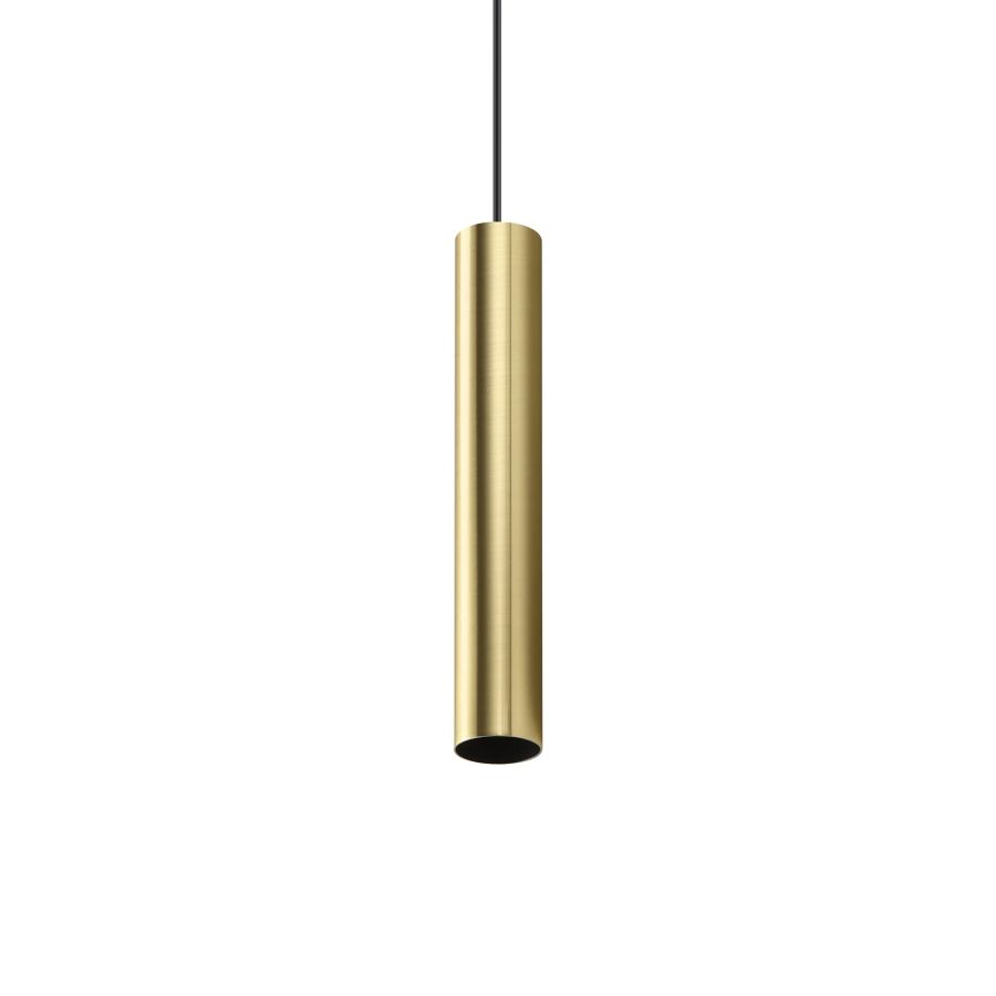 Κρεμαστό Φωτιστικό LOOK SP1 ROUND D40 H400 Ορείχαλκος Ideal Lux 371597