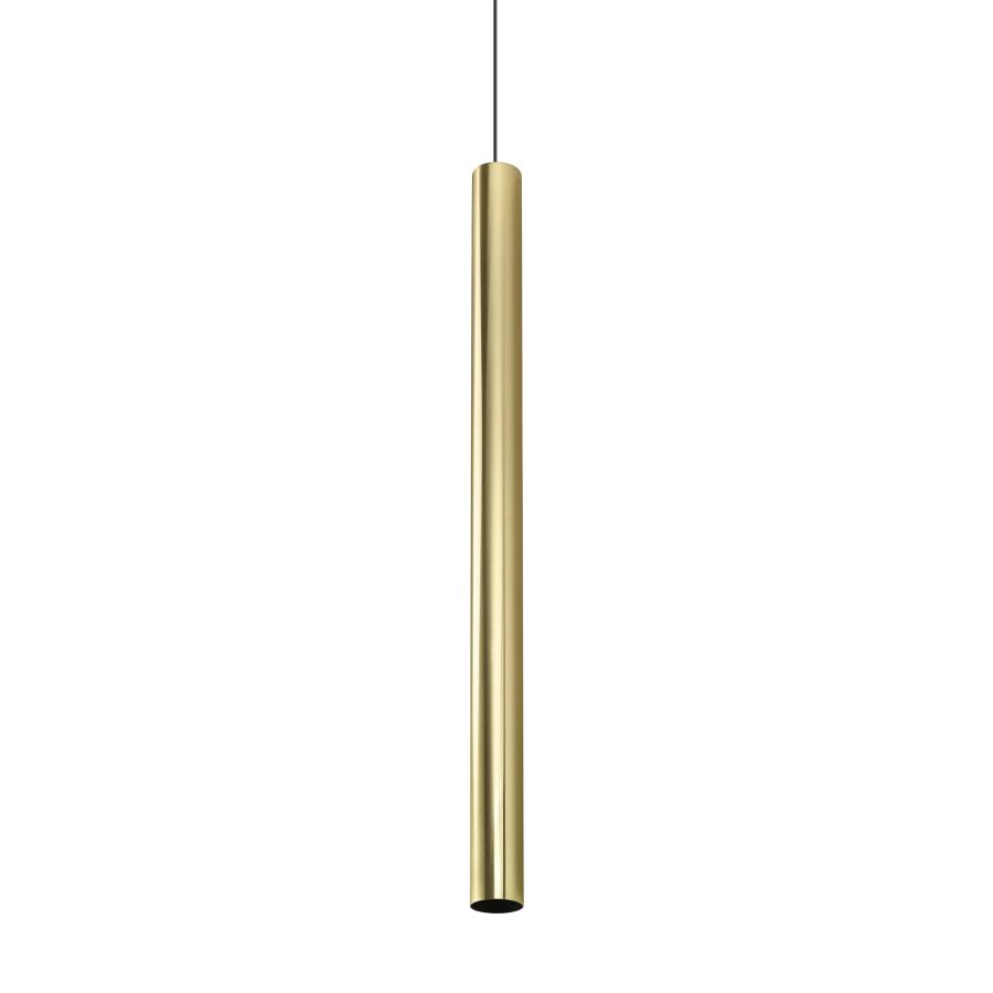 Κρεμαστό Φωτιστικό LOOK SP1 ROUND D60 H1000 Ορείχαλκος Ideal Lux 371634