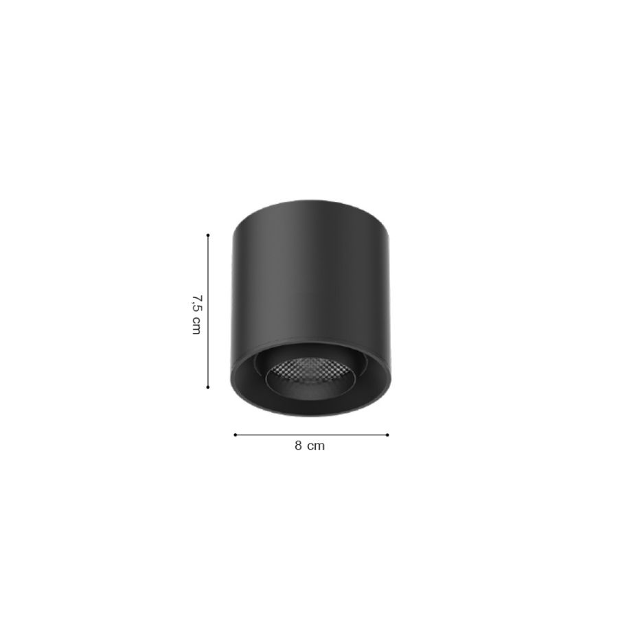 Φωτιστικό LED 6W 3CCT για Ultra-Thin μαγνητική ράγα σε μαύρη απόχρωση D:8X7,5cm TMU0080-Black