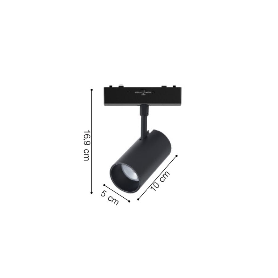 Φωτιστικό LED 9W 3CCT για Ultra-Thin μαγνητική ράγα σε λευκή απόχρωση D:5X10X16,9cm TMU0110-White