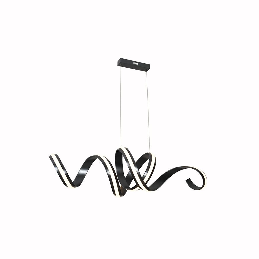 Φωτιστικό Κρεμαστό Μαύρο 125xH150cm Led 55w 3000K 3000lm Triac Dimmable Sun Light UBAN-120S