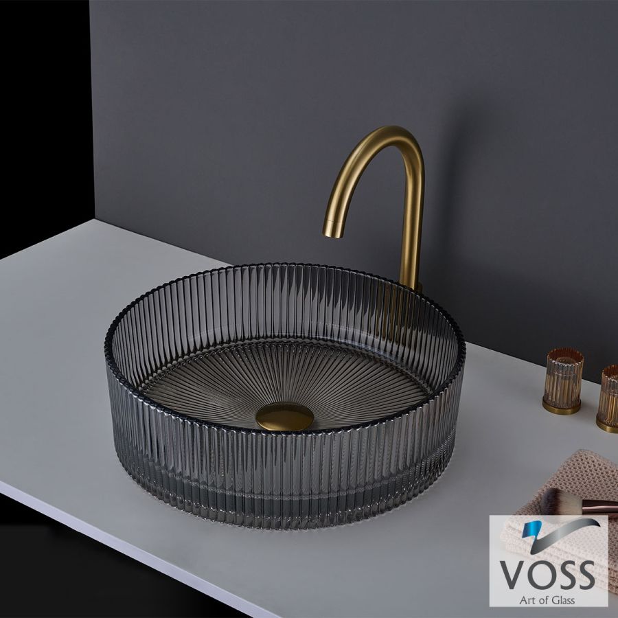 Νιπτήρας Γυάλινος RING-S Φ40 Voss GLass Grey VL1040-400