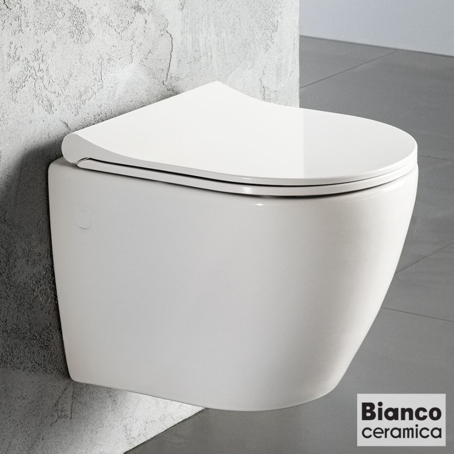 Λεκάνη Κρεμαστή VITO/48 με Απλό κάλυμμα 9250, Bianco Ceramica White VT01000-300