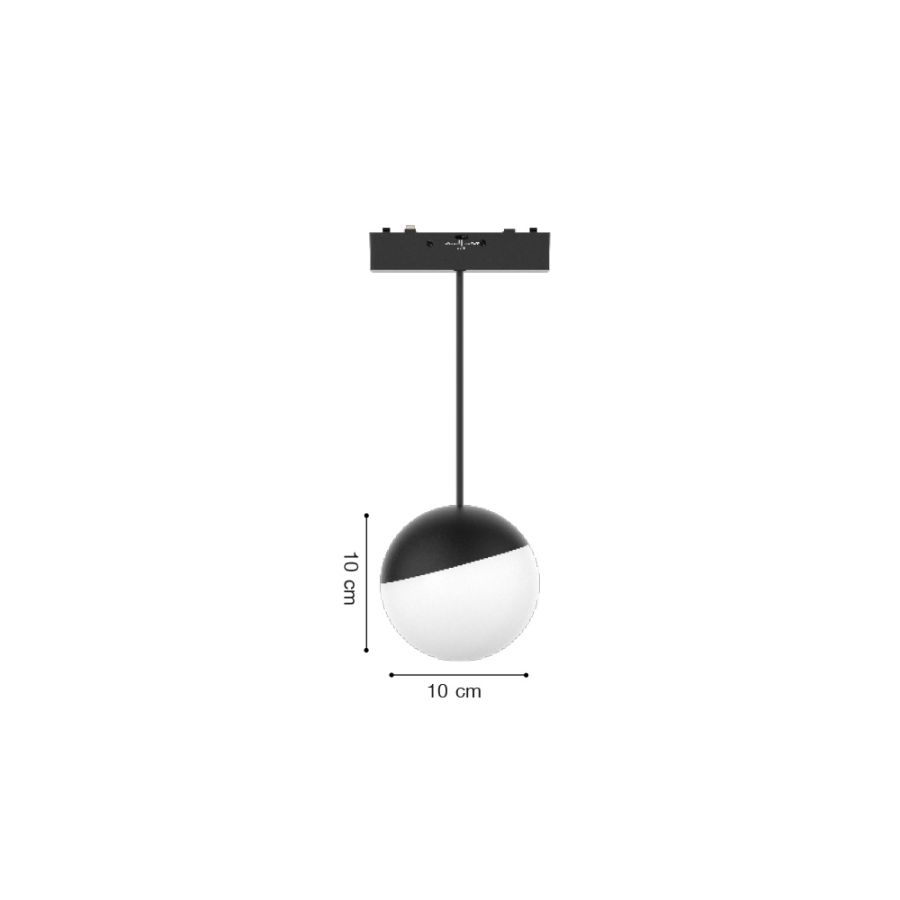 Κρεμαστό Φωτιστικό LED 6W 3000K-6000K για Ultra-Thin μαγνητική ράγα σε λευκή απόχρωση D:10X10cm TMZ0050-White