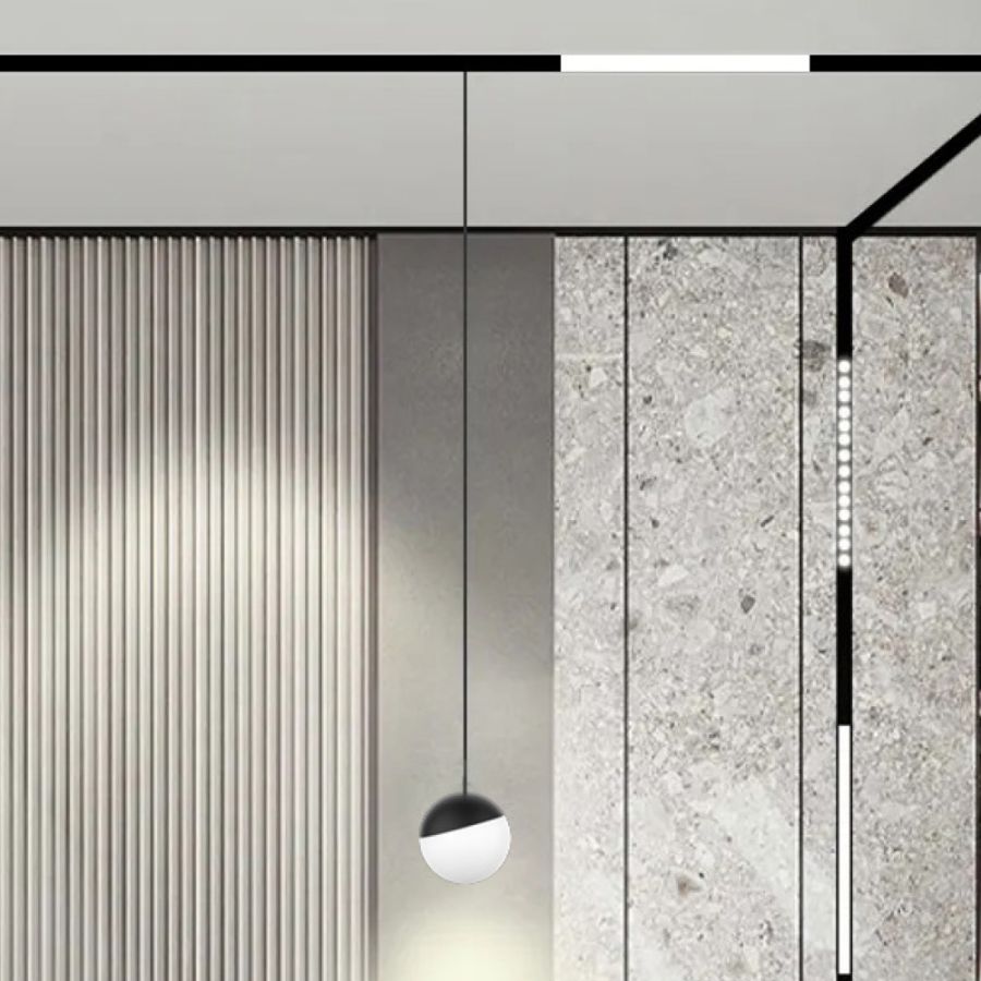 Κρεμαστό Φωτιστικό LED 6W 3000K-6000K για Ultra-Thin μαγνητική ράγα σε μαύρη απόχρωση D:10X10cm TMZ0050-Black