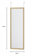 Κρεμαστός Καθρέπτης για Πόρτα από MDF 34x94cm Natural MRShome DF-0036001