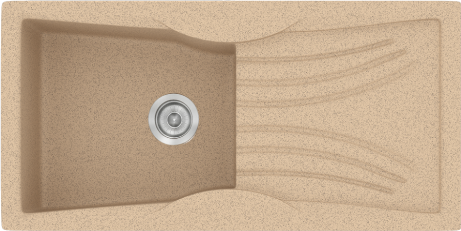 Sanitec Νεροχύτης 328 Classic 99×51 328-10-Granite-Beige