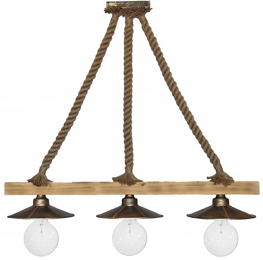 Φωτιστικό κρεμαστό UT-150 ROPE 3L RAGA Heronia 31-0880