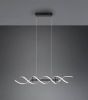 Φωτιστικό Κρεμαστό Ράγα L105x16xH150cm Led SMD 45w 5600lm 2300+3000+4000K Βουρτσιστό Αλουμίνιο-Μαύρο Ματ Lighting Sequence 341810205