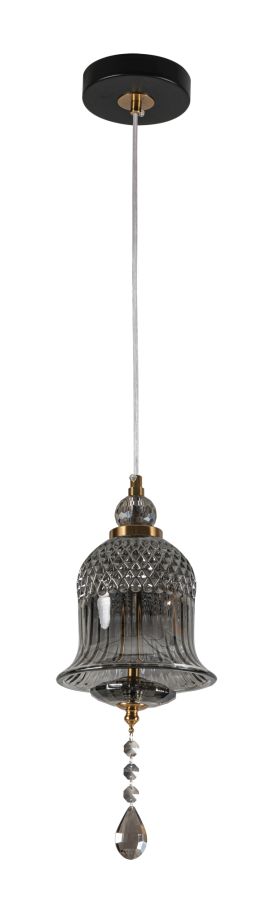 Φωτιστικό Κρεμαστό 15x34cm LED 5w Γυάλινο Χρώμιο με Διακοσμητικό Κρύσταλλο PDC 723-1 CR ARlight 0084653