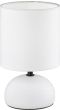 Λαμπατέρ Επιτραπέζιο Ø14*23 εκ. Βάση Λευκό Κεραμικό / Αμπαζούρ Λευκό Ύφασμα Trio Luci R50351001
