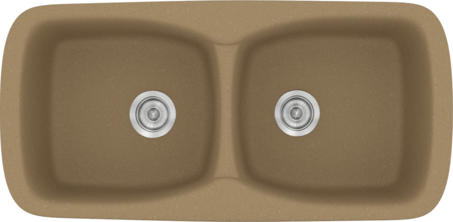 Sanitec Νεροχύτης 319 Classic 93×51 319-16-Metallic-Coffee