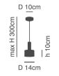 SE21-BL-4-MS1 ADEPT TUBE Black Pendant Black Metal Shade+ HOMELIGHTING 77-8540