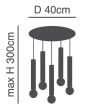SE21-GM-5-5BL ADEPT TUBE GOLD MATT Gold Matt Pendant+ HOMELIGHTING 77-8683