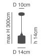 SE21-BR-10-SH2 MAGNUM BRONZE Grey Shade Pendant+ HOMELIGHTING 77-8732