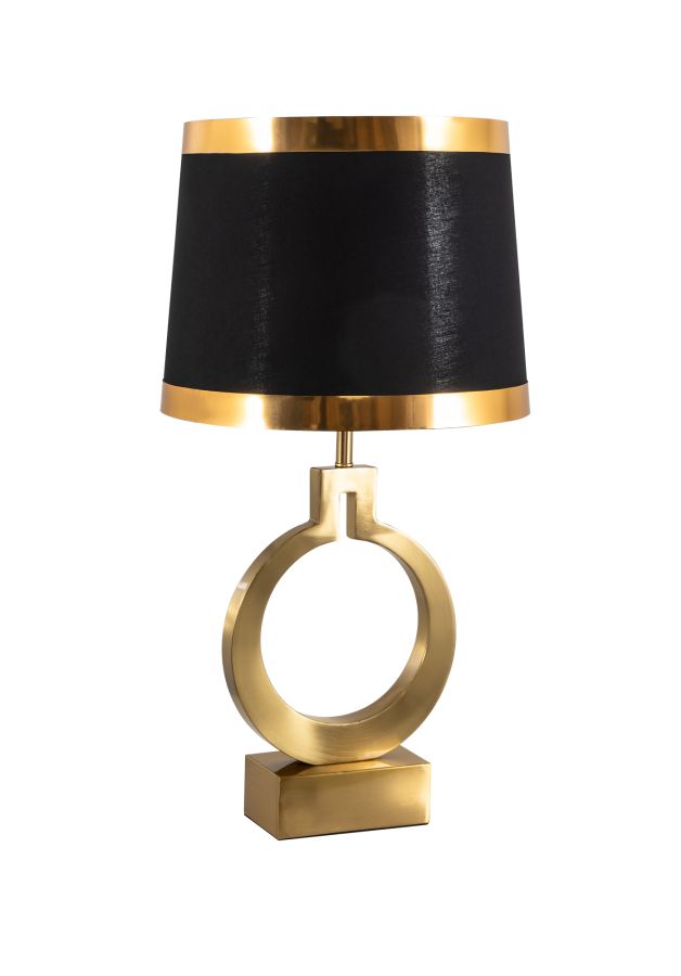 TLC 8813 AB ΕΠΙΤΡΑΠΕΖΙΑ ΛΑΜΠΑ ΟΞΥΝΤΕ ΚΥΚΛΟΣ ΑΜΠΑΖΟΥΡ ΜΑΥΡΟ ΧΡΥΣΟ ΣΙΡΙΤΙ 1XE27 ARlight 0204066