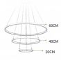 SE LED 60 DAMITA BLACK PENDANT 60-40-20x100cm 57W 3CCT WITH MEMORY IP20 2 YEARS WARRANTY A1 HOMELIGHTING 77-50603