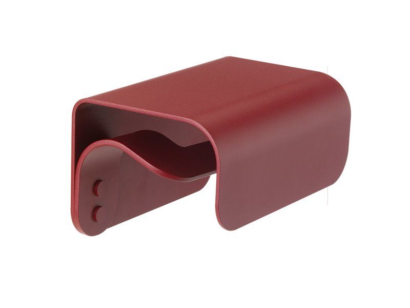 Χαρτοθήκη με Καπάκι Επίτοιχη  Μπορντώ Sanco Avaton Bordeaux Grained  120117-Ζ121