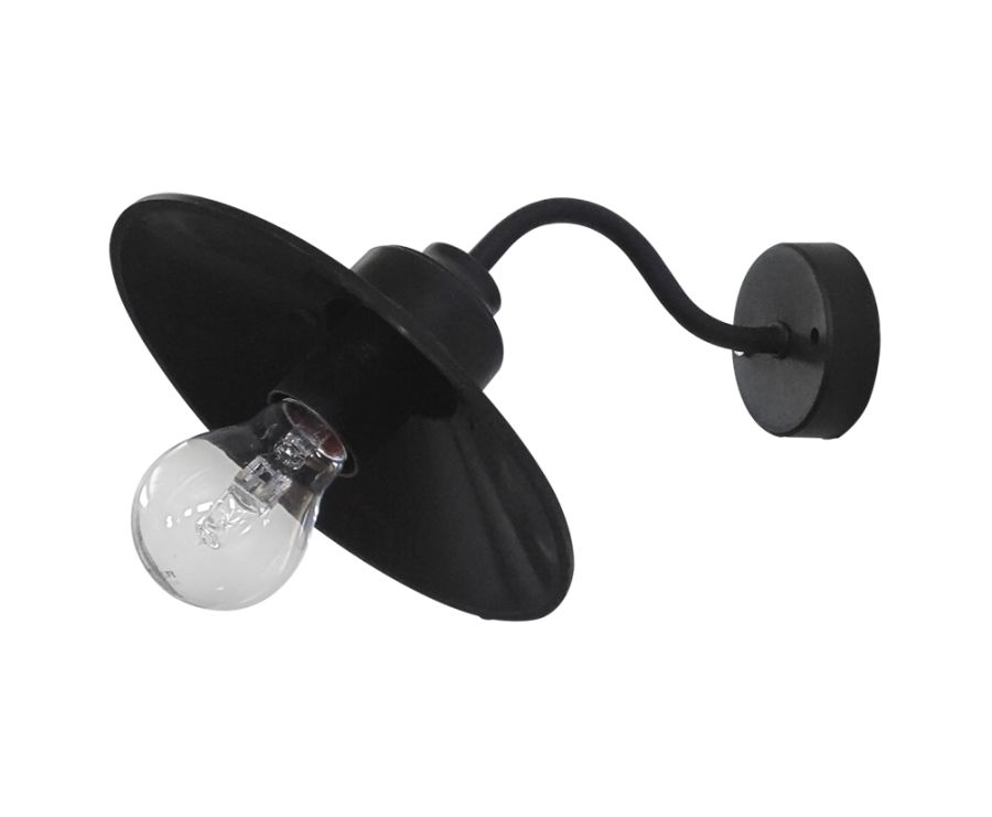 Φωτιστικό τοίχου / απλίκα AS-160AP 1L BLACK Heronia 31-0581