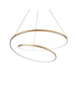 Φωτιστικό Κρεμαστό Ø600x150xΗ2150mm Led 48w 3000K 5300lm Brushed Brass Ideal Lux Oz SP D60 On Off 269443