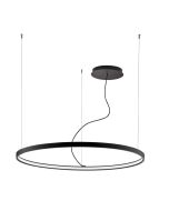 Φωτιστικό Κρεμαστό Ø127 cm Led 61w 4100lm 3000K Γωνία Φωτισμού 120°  Μέταλλο Μαύρο Viokef Verdi 4224200