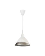 InLight Κρεμαστό φωτιστικό από ασημί γυαλί 1XE14 D:18cm 4409-Γ-Ασημί