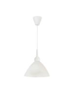InLight Κρεμαστό φωτιστικό από λευκό γυαλί 1XE14 D:18cm 4409-Γ-Λευκό