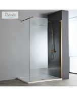 Διαχωριστικό κρύσταλλο ντουζιέρας IWIS Walk-in 50 ρυθμιζόμενo από 56 έως 58εκ., Devon Clean Glass Inox AISI304 PVD Bronze Brushed  IW60C-221