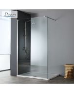 Διαχωριστικό κρύσταλλο ντουζιέρας IWIS Walk-in 70 h.220 ρυθμιζόμενo από 66 έως 68εκ., Devon Clean Glass Inox AISI304 Brushed  IWH70C-111