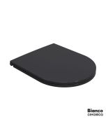 Κάλυμμα Λεκάνης LENTA Slim soft close Bianco Ceramica Black Matt  MS38C-401