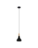 Κρεμαστό Φωτιστικό Μαύρο-Καφέ 18xH110cm 1xE27 Eglo Sabinar 900161