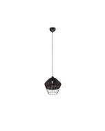 Φωτιστικό Κρεμαστό Ø30xΗ150cm 1xE27 Ράταν Μαύρο Trio Borka R31261902