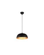 Φωτιστικό Κρεμαστό Μονόφωτο Ø35xΗ150cm 1xE27 Μέταλλο Μαύρο Ματ Trio Punch R30811932