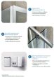 Πόρτα Ντουσιέρας 140 εκ.Mirror Finish 1 Σταθερό-1 Ανοιγόμενο, 6 χιλ.Clean Glass,Ύψος 195 εκ.Devon Primus Plus Pivot Infill PIR140C-100