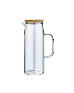 Κανάτα Γυάλινη 1000ml με Καπάκι Estia Home Art Bamboo Essentials 01-19587