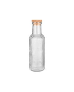 Μπουκάλι Γυάλινο Διάφανο Ανάγλυφο 1000ml με Φελλό Estia Home Art 00-21887