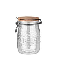 Δοχείο Αποθήκευσης Γυάλινο 1000ml με Καπάκι Κλιπ Estia Home Art Allure 01-23904